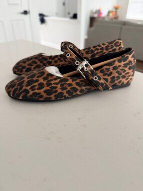 Zara Kids Leopard Print Ballet Shoes BRAND NEW